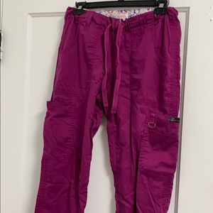 Koi Magenta Scrub Pants Size S